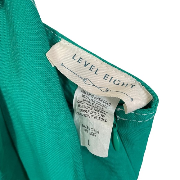 LEVEL EIGHT Teal Adjustable Fit and Flare Dress with pockets Size Large - Picture 4 of 8